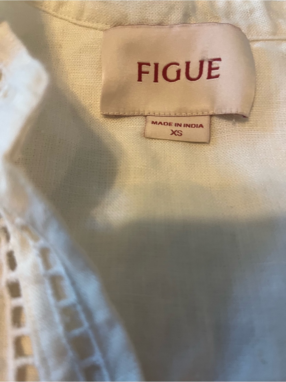 Rylie top x small $428 Eyelet Peasant Top in Cream - Picture 7 of 7